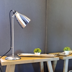 Lampara Carlos de escritorio Cromo Plata 46cm - comprar online