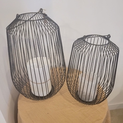 Portavela Fanal Alambre Negro 50cm mas Manija - tienda online
