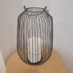 Portavela Fanal Alambre Negro 50cm mas Manija en internet