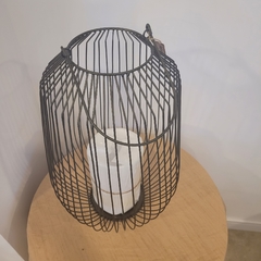 Imagen de Portavela Fanal Alambre Negro 50cm mas Manija