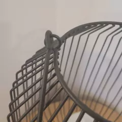 Portavela fanal alambre negro 40cm mas manija - comprar online