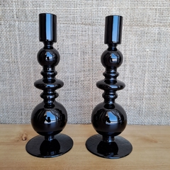 Dalma Candelabro vidrio negro 8x21cm en internet