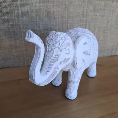 Elefante blanco de madera gastada 26cm en internet
