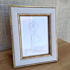 Velvet Portarretrato dorado y tela 13x18cm en internet