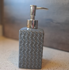 Dispenser Texturado Cerámica Gris 17cm - comprar online