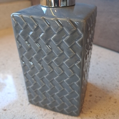 Dispenser Texturado Cerámica Gris 17cm - tienda online