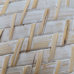 Imagen de Cesto Rattan Blanco con asas y tapa chico 32X43cm