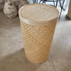 Cesto Moon Bambú natural grande con tapa 60cm en internet