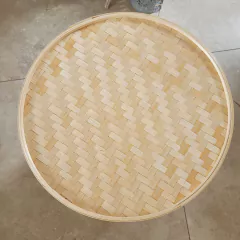 Cesto Moon Bambú natural grande con tapa 60cm