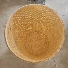Imagen de Cesto Moon Bambú natural grande con tapa 60cm