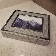 Caja Portarretato entelado gris 13x18cm M144 en internet