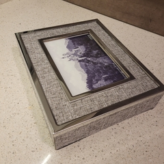 Caja Portarretato entelado gris 13x18cm M144 - tienda online
