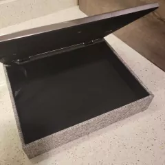 Imagen de Caja Portarretato entelado gris 13x18cm M144