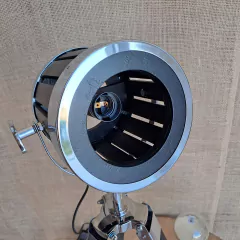 Lámpara de Pie Tripode negro y plata 70mm - comprar online