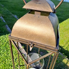 Farol hierro color oxido gastado fanal 66cm