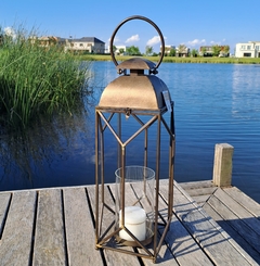 Farol hierro color oxido gastado fanal 66cm - kazaru