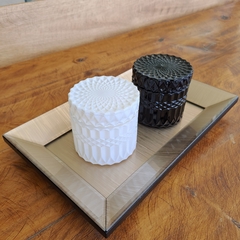 LOUIS Caramelera negra brillante con tapa 9x8,5cm - comprar online