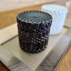 LOUIS Caramelera negra brillante con tapa 9x8,5cm