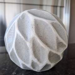 Esfera hojas grandes D12cm cerámica rústica