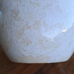 Anfora manchado blanco laca 13xh16cm cerámica en internet