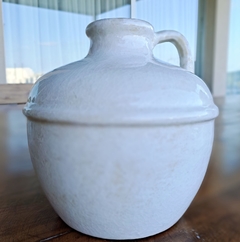 Anfora manchado blanco laca 16xh19cm cerámica en internet