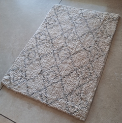 Alfombra de Baño Marroqui Rombos Grises Algodón 40x60cm