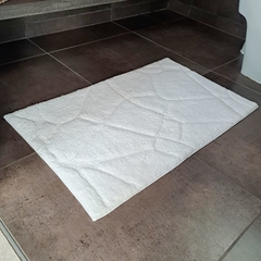 Alfombra de baño blanca vereda 50x80cm algodón