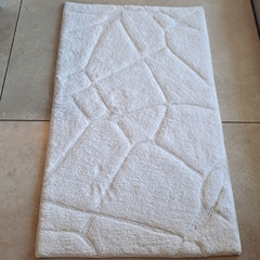 Alfombra de baño blanca vereda 50x80cm algodón