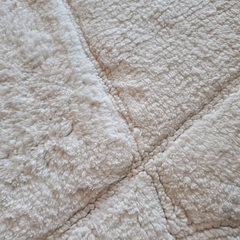Alfombra de baño blanca vereda 50x80cm algodón - kazaru