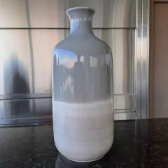 Florero Duo Gris 9xh25cm cerámica - tienda online