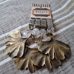 Juego de pesas mantel x4 Ginkgo bronce viejo 12cm