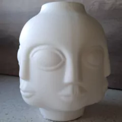 Florero jarrón Caras Adler Buda 15x15x19cm