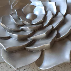 Flor Suculenta peltre 25,5x3.5cm - comprar online