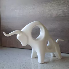 Toro Sevilla blanco 19x29cm - kazaru