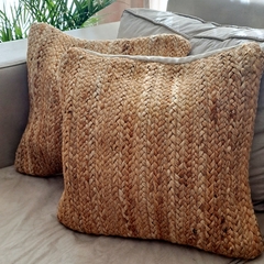 Almohadon de yute natural Tostado 45x45cm
