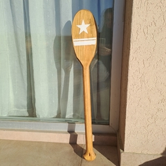 Paleta adorno blanco madera cuchara remo 70cm