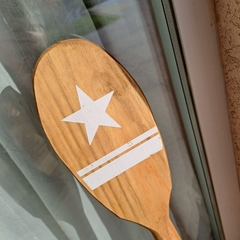 Paleta adorno blanco madera cuchara remo 70cm - comprar online