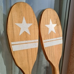 Imagen de Paleta adorno blanco madera cuchara remo 70cm