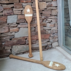 Paleta adorno blanco madera cuchara remo 70cm