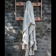 Manta Nido panal natural 10 borlas 110x200cm