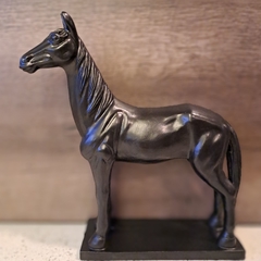 Caballo negro Sevres ceramica 24x7x26cm - tienda online