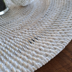 Plato de sitio rattan blanco 60cm en internet