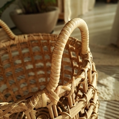 Canasto trenzas rattan 42x32cm - tienda online