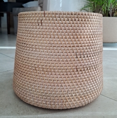 Cesto portamacetas rattan natural 30x25cm - comprar online