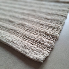 Alfombra de baño franjas XL ZHARA IVORY natural 70x120cm - kazaru