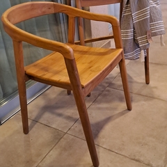 Silla curva maciza Teca Indonesia