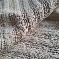 Alfombra de baño franjas XL ZHARA IVORY natural 70x120cm