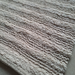 Imagen de Alfombra de baño franjas XL ZHARA IVORY natural 70x120cm