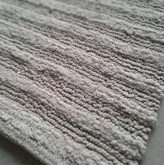 Imagen de Alfombra de baño franjas XL ZHARA IVORY natural 70x120cm