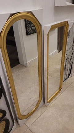 Espejo Izmit Rectangular Dorado 35X96cm en internet